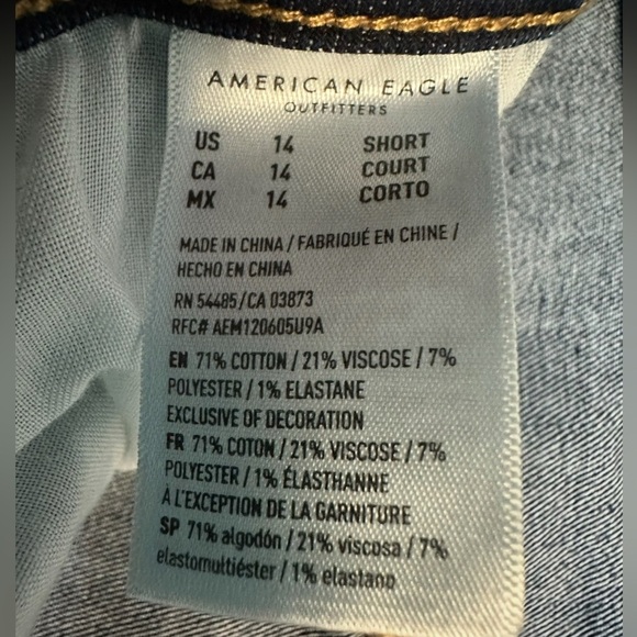 American Eagle Dark Blue Jeggings Women’s Size 14 Short - Picture 7 of 7